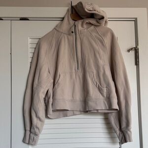 Lulu lemon scuba quarter zip hoodie - cream